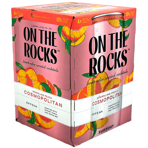 On The Rocks Peach Cosmo Ready-To-Drink 4-Pack Can