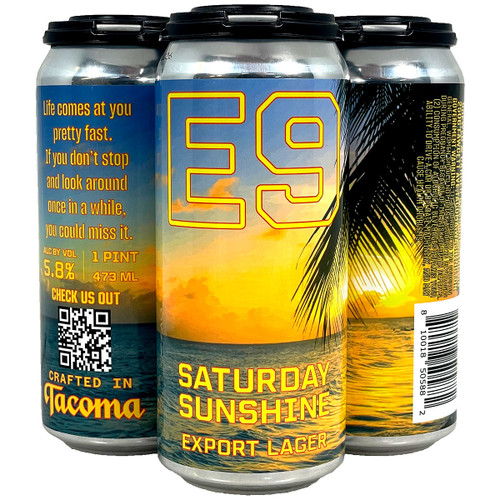 E9 Saturday Sunshine Export Lager 4-Pack Can
