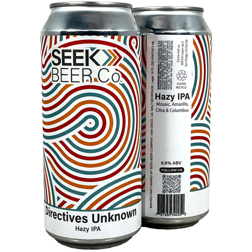 Seek Beer Directives Unknown Hazy IPA Can