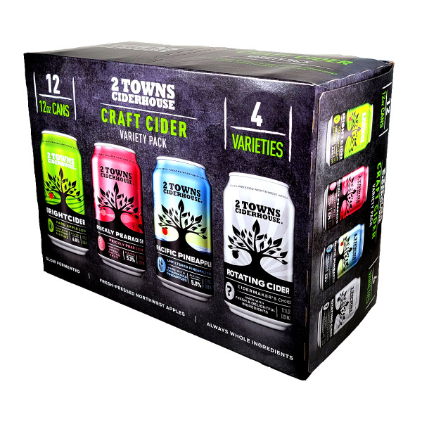 2 Towns Craft Cider Variety 12-Pack Can