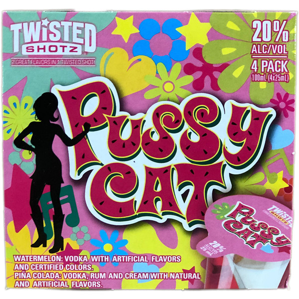 Twisted Shotz Pussy Cat Watermelon 4-Pack
