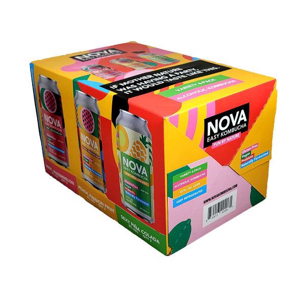 Nova Easy Kombucha Variety 6-Pack Can