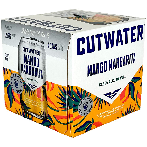Cutwater Mango Margarita Ready-To-Drink Cocktail 4-Pack Can