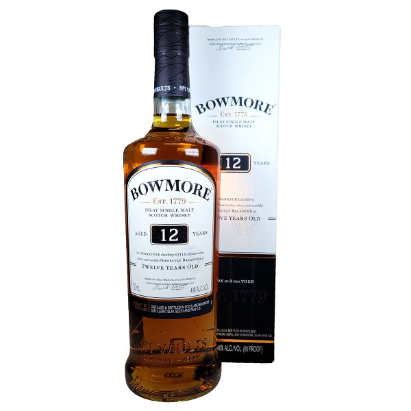 BOWMORE 12年　スコッチウィスキー Bowmore 12 Year Old Islay Single Malt Scotch Whisky