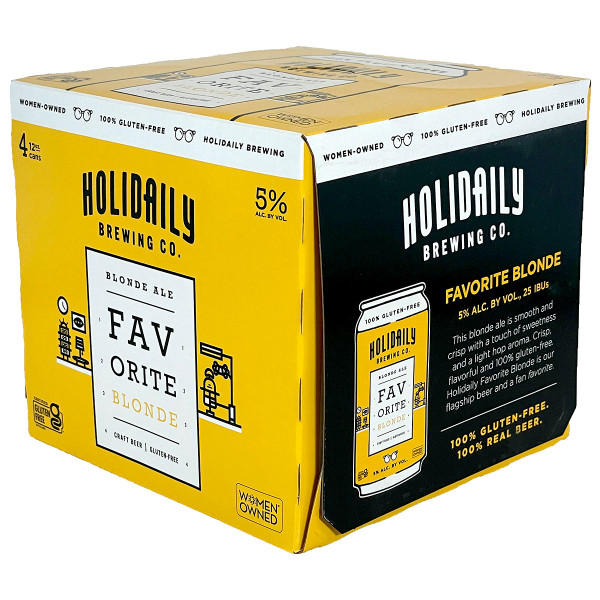 Holidaily Favorite Blonde Gluten Free Beer 4-Pack Can