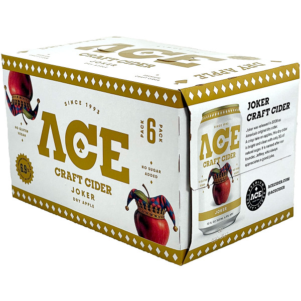 Ace Joker Dry Apple Craft Cider 6-Pack Can