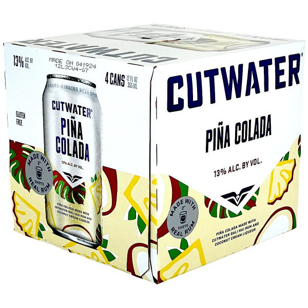 Cutwater Pina Colada Ready-To-Drink 4-Pack Can Cutwater Pina Colada Ready-To-Drink 4-Pack Can