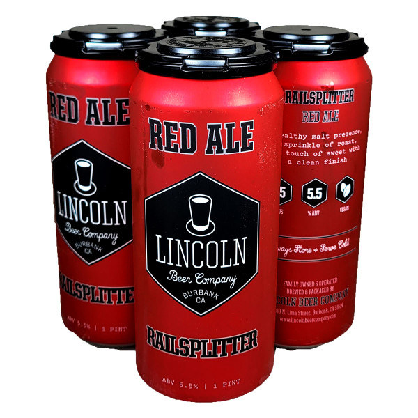 Lincoln Railsplitter Red Ale 4-Pack Can
