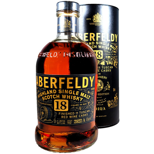 Aberfeldy 18 Year Single Malt Scotch 2022 Release