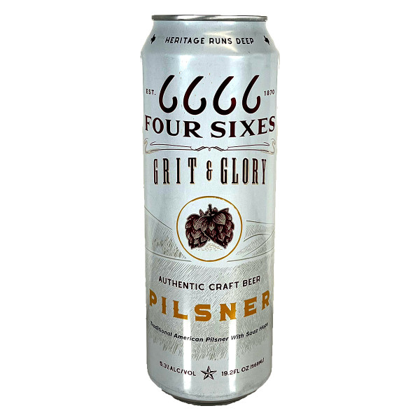 Four Sixes Grit & Glory Pilsner 19.2oz Can