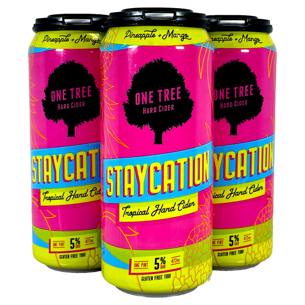 One Tree Staycation Tropical Hard Cider 4-Pack Can