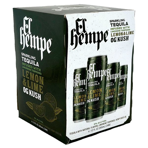 El Hempe Lemon & Lime Sparkling Tequila Ready-To-Drink 4-Pack Can