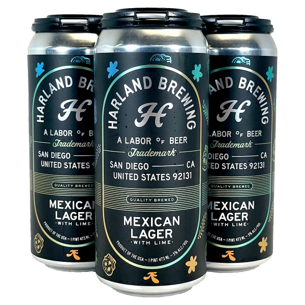 Harland Mexican Lager With Lime 4-Pack Can