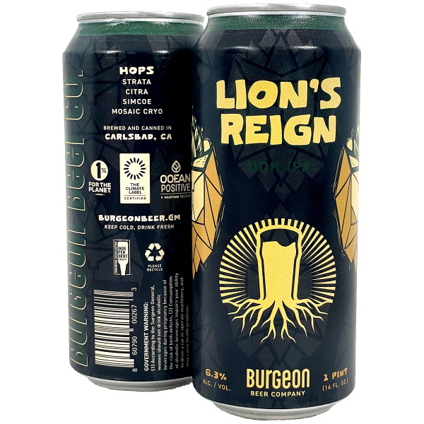 Burgeon Lion's Reign DDH IPA Can