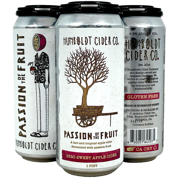 Humboldt Passion Of The Fruit Semi-Sweet Apple Cider 4-Pack Can