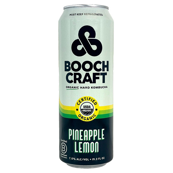 Boochcraft Pineapple Lemon Organic Hard Kombucha 19.2oz Can