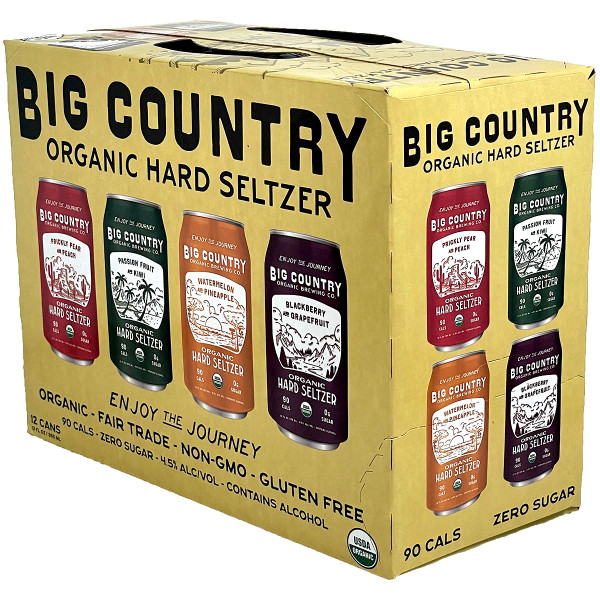 Big Country Organic Hard Seltzer Variety 12-Pack Can