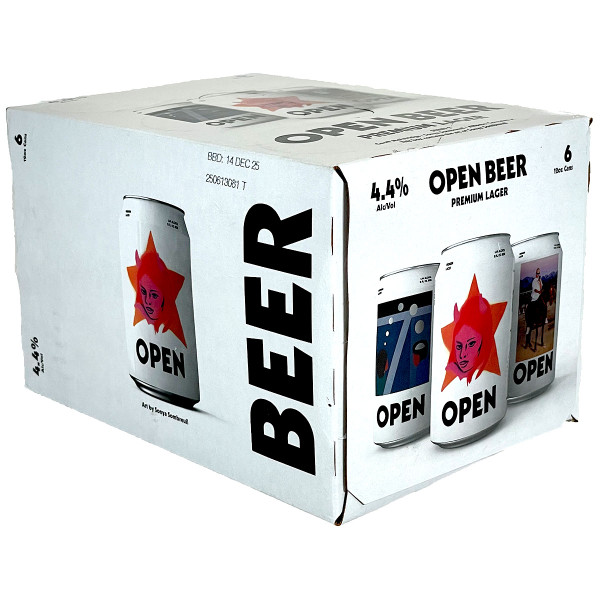 OPEN Beer Premium Lager 6-Pack Can