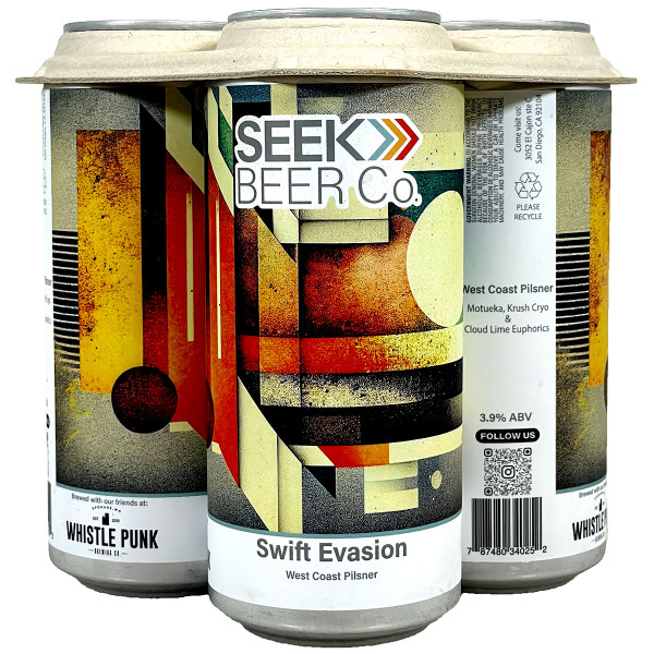 Seek Beer [+ Whistle Punk] Swift Evasion West Coast Pilsner 4-Pack Can