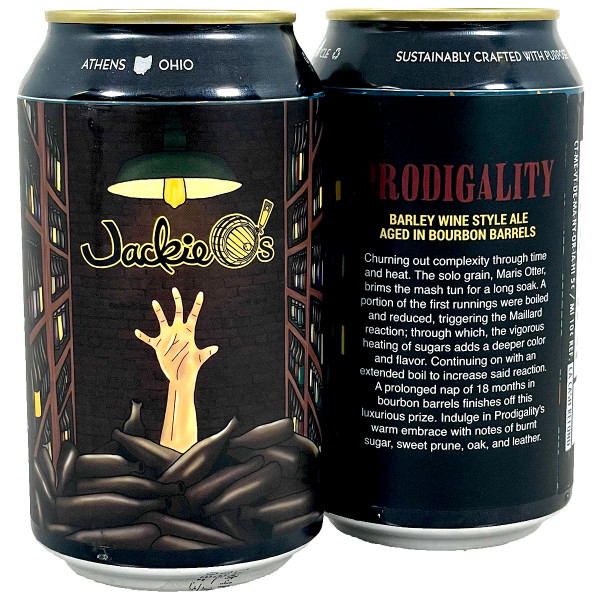 Jackie O's Prodigality Bourbon Barrel-Aged Barley Wine Can