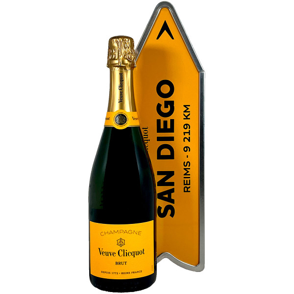 Veuve Clicquot Brut Yellow Label w/ San Diego Arrow Gift Box