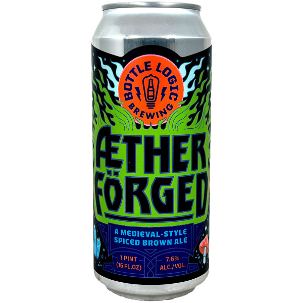 Bottle Logic Aether Forged Medieval-Style Spiced Brown Ale Can