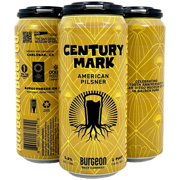 Burgeon Century Mark American Pilsner 4-Pack Can