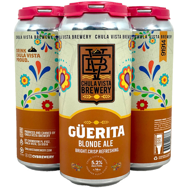 Chula Vista Brewery Guerita Blonde Ale 4-Pack Can