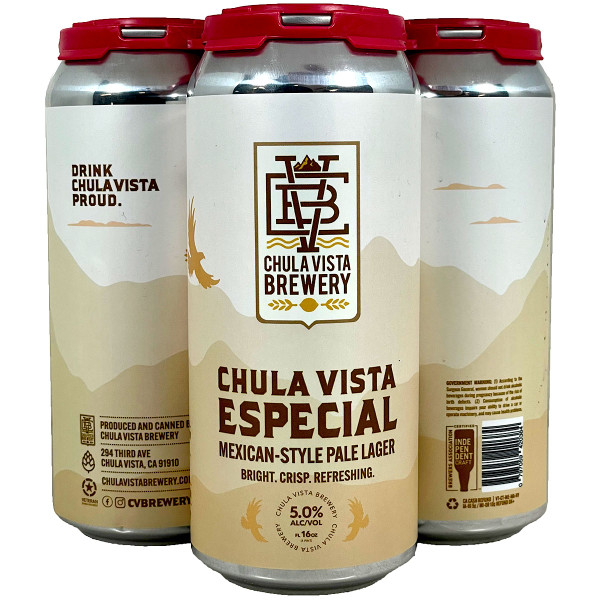 Chula Vista Brewery Chula Vista Especial Mexican-Style Pale Lager 4-Pack Can