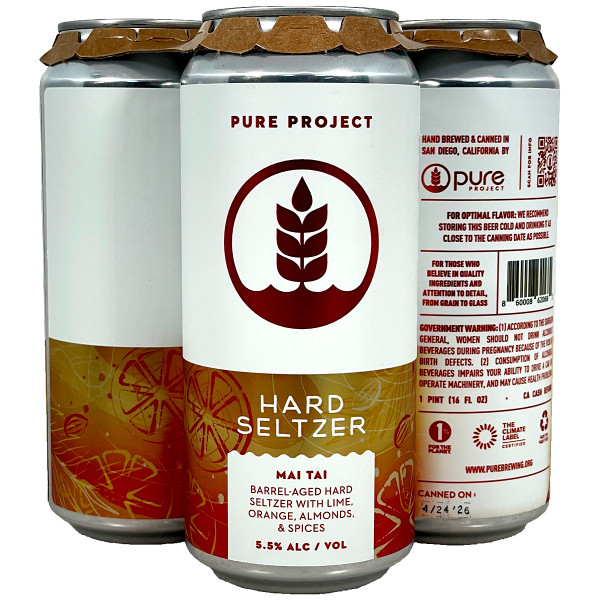 Pure Project Mai Tai Barrel-Aged Hard Seltzer 4-Pack Can