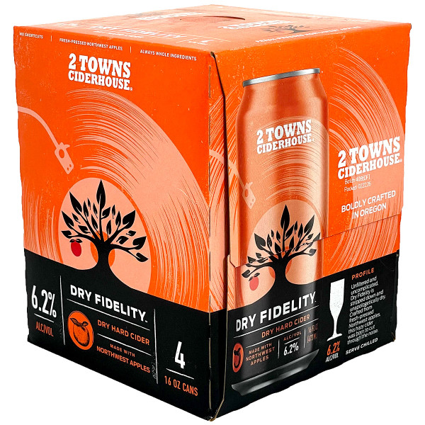 2 Towns Dry Fidelity 4-Pack Can