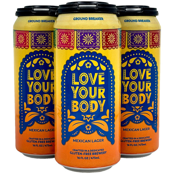 Ground Breaker Gluten Free Love Your Body Mexican Lager 4-Pack Can