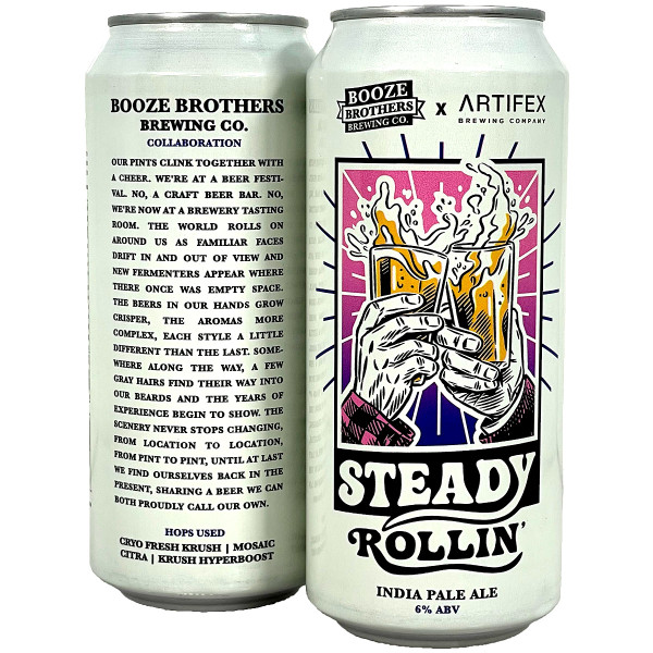 Booze Brothers [+ Artifex] Steady Rollin' IPA Can