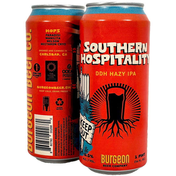 Burgeon Southern Hospitality DDH Hazy IPA Can