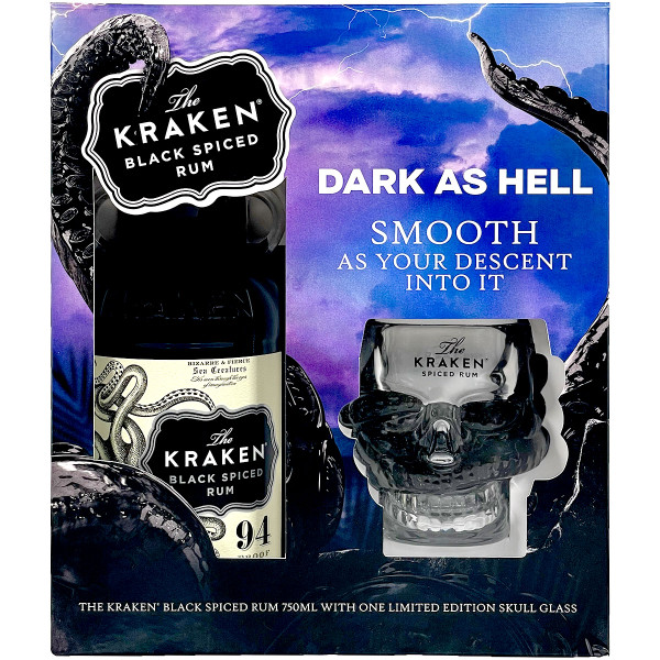 Kraken Black Spiced Rum Gift Pack With Skull Mug