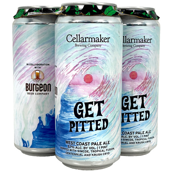 Cellarmaker [+ Burgeon] Get Pitted West Coast Pale Ale 4-Pack Can