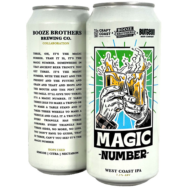 Booze Brothers [+ Craft Coast / Burgeon] Magic Number West Coast IPA Can
