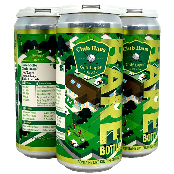 Barebottle Club Haus Golf Lager 4-Pack Can