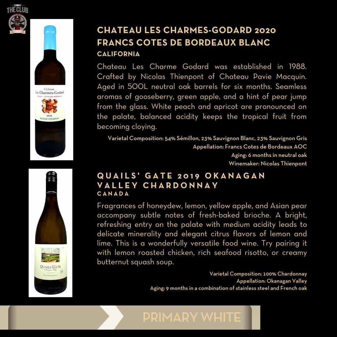 September 2022 Wine Club Wines