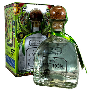 Patron Silver Tequila Gift Pack With Mexican Tin