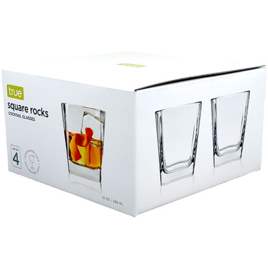 Square Rocks Glass 4-pack