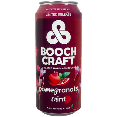 Boochcraft Pomegranate Mint Organic Hard Kombucha Can