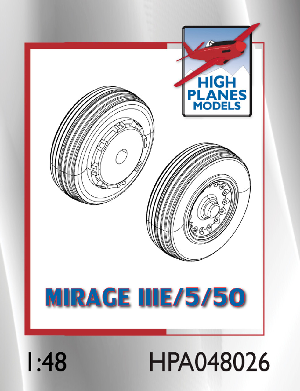 High Planes Dassault Mirage IIIE/O/5/50 wheels. Resin Accessories 1:48