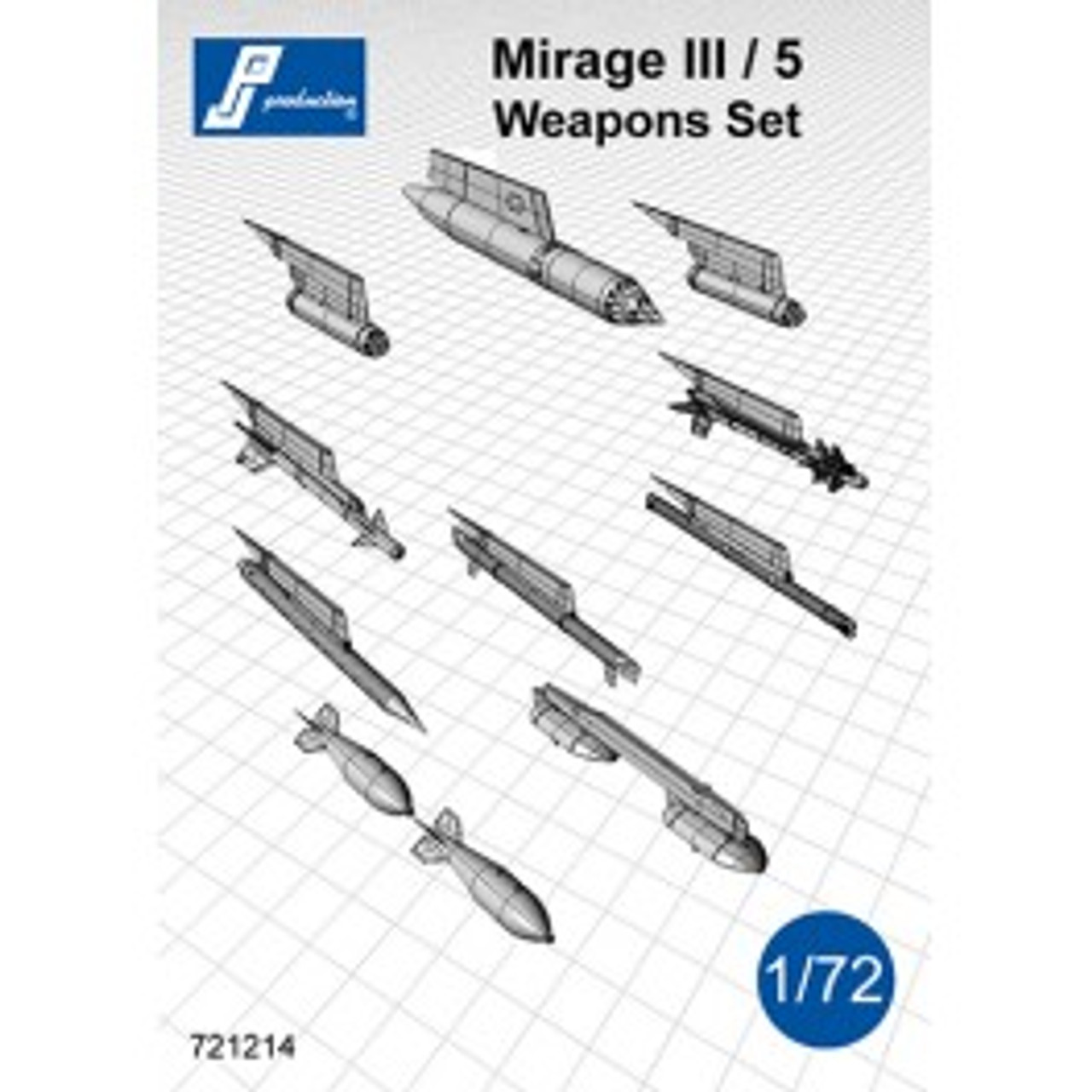 PJ Productions Mirage III/5 Weapons set Accessories 1:72 (PJP721214)
