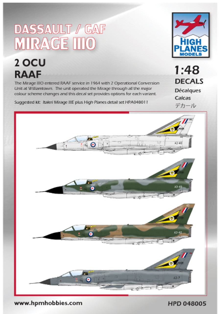 High Planes Mirage IIIO 2 OCU decals