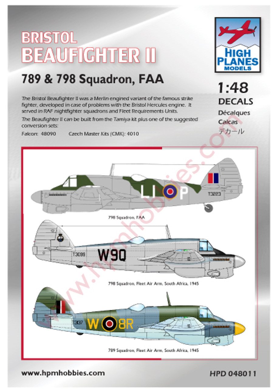 High Planes Bristol Beaufighter II Fleet Air Arm Decals