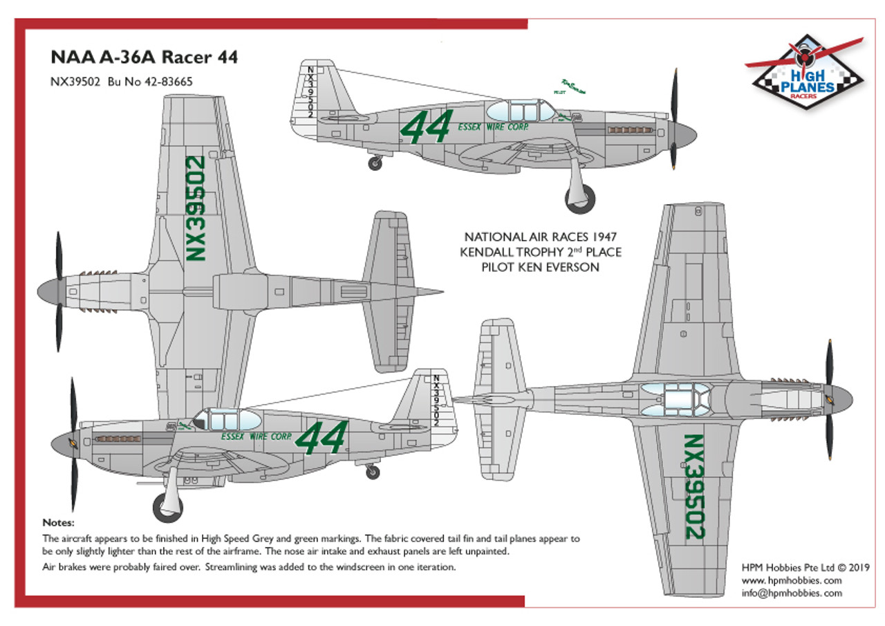 High Planes North American A-36 Race 44 