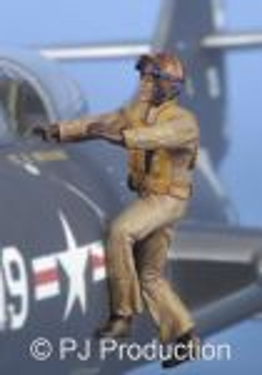 PJ Productions US Navy pilot boarding Korean War Figures 1:32