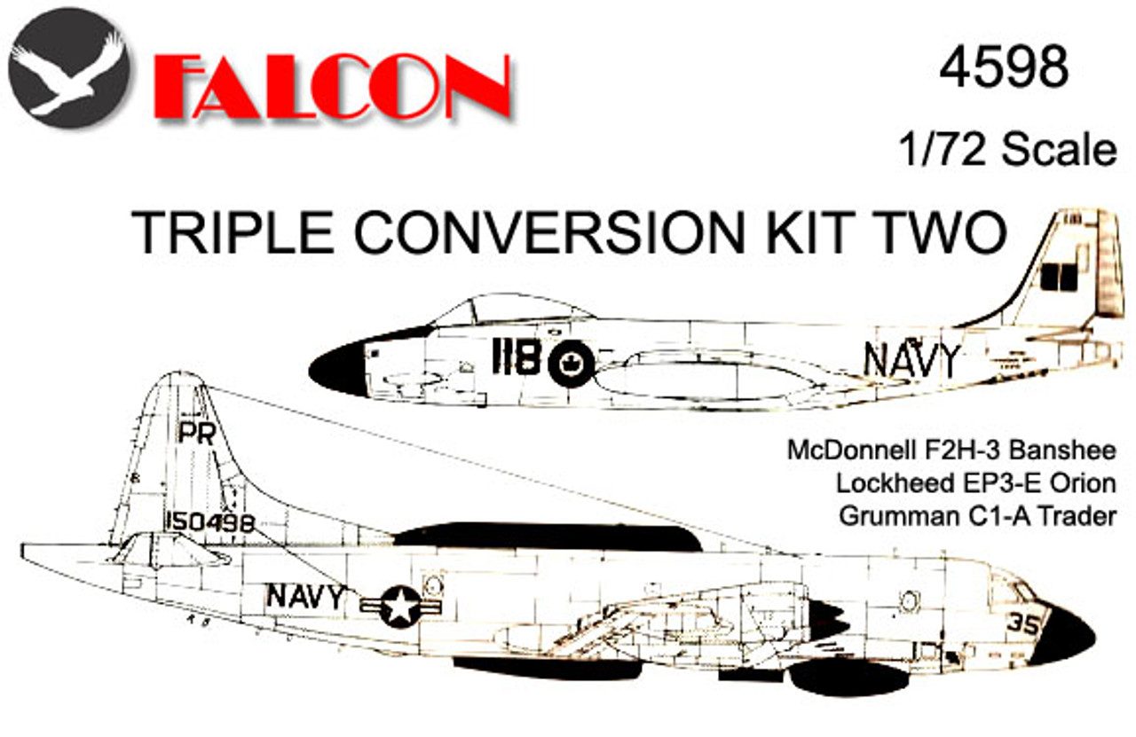 Falcon Triple Conversion II: F2H-3 / Grumman Trader / EP-3E Orion Kit 1:72 (FIK04598)