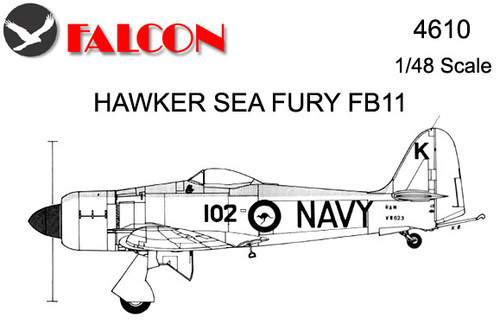 Falcon Hawker Sea Fury FB11 Kit 1:48